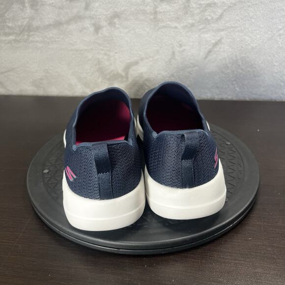 Skechers Go Walk Joy Navy Blue Womens Size 9 Wide Casual Slip On Comfort Shoes - Picture 4 of 11